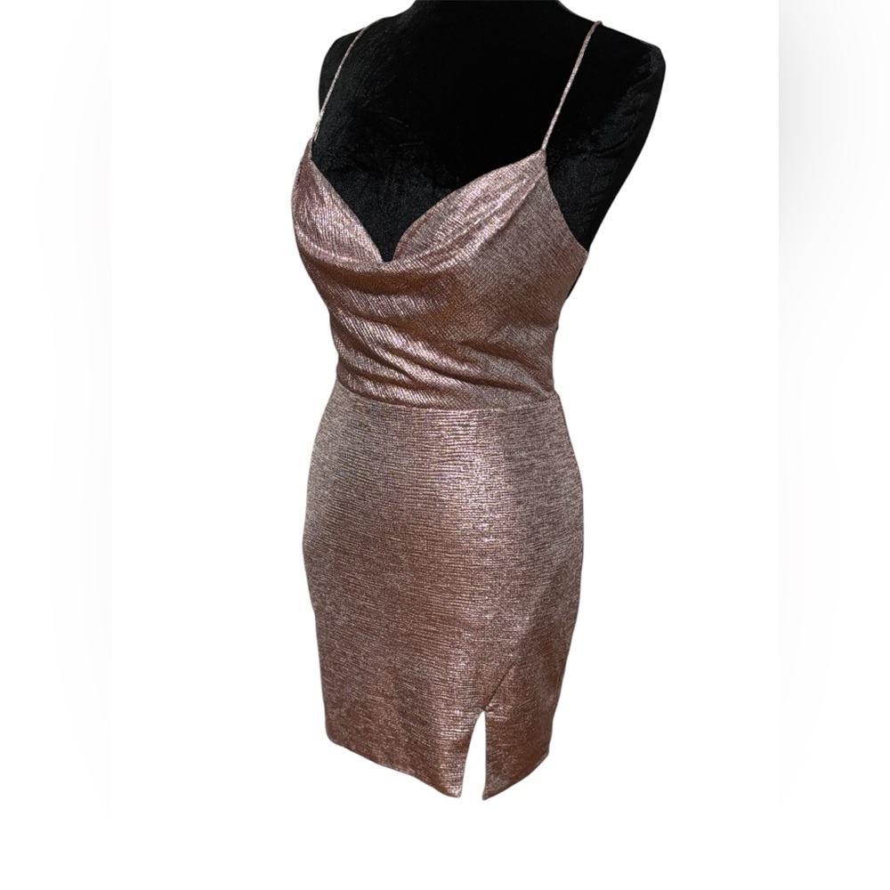 Lucci‎ Lu Metallic Mini Style #4142 in Rose Gold Size 10